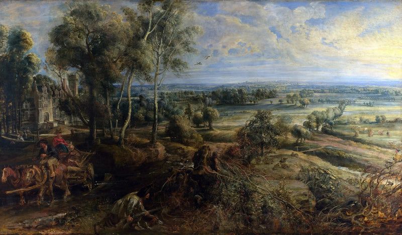 Vy av Het Steen tidigt på morgonen - Peter Paul Rubens