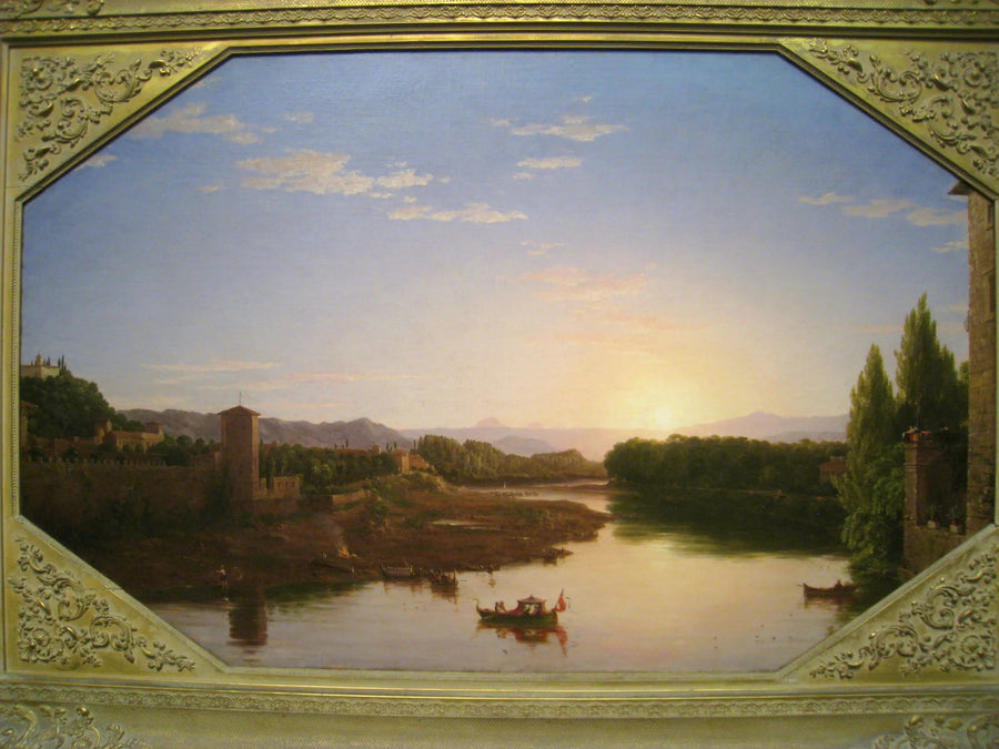 Utsikt över Arno, nära Florens - Thomas Cole