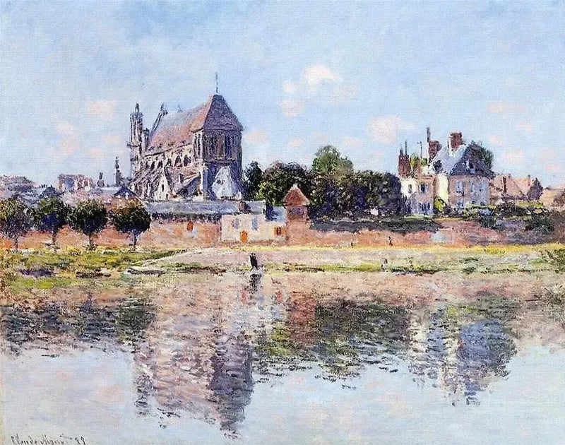 Vy över kyrkan i Vernon - Claude Monet