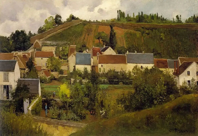Utsikt över L'Hermitage, Côte des Gratte-Coqs, Pontoise - Camille Pissarro
