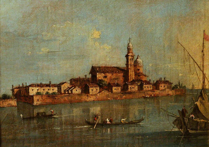Vy av ön San Andrea della Certosa, Venedig - Francesco Guardi