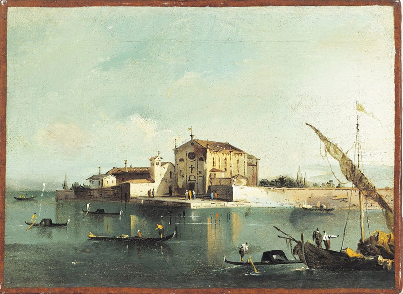 Vy av ön San Cristoforo di Murano - Francesco Guardi
