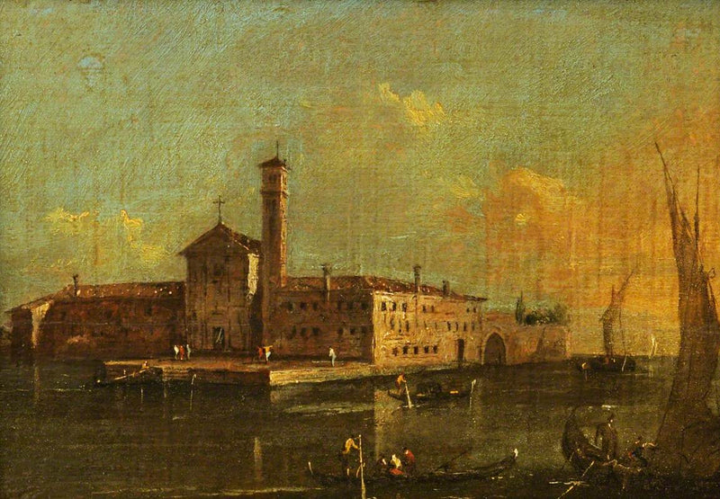 Vy över ön San Lazaro, Venedig - Francesco Guardi