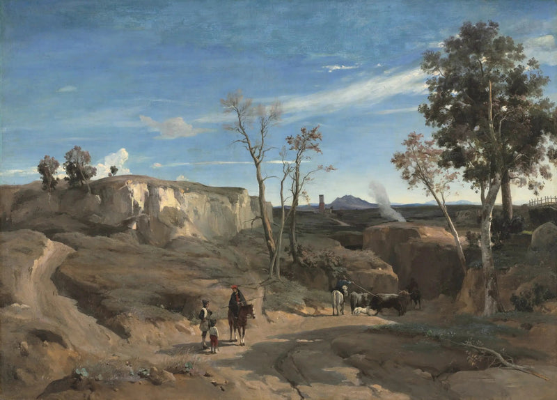 Vy av Cervara, Romerska landsbygden - Jean-Baptiste Camille Corot