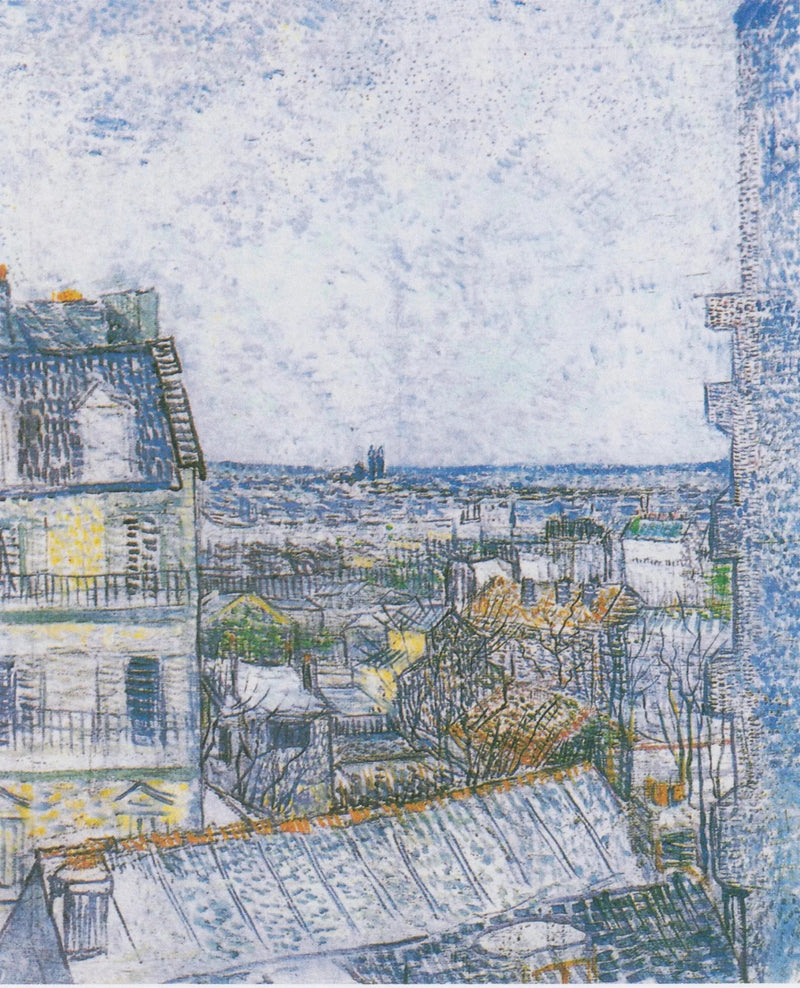 Vy över konstnärens rum, rue Lepic - Vincent van Gogh