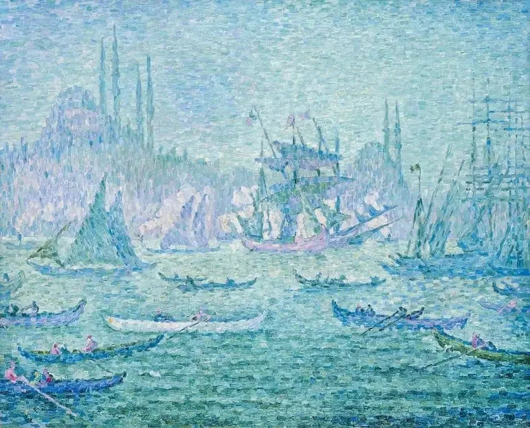 Utsikt över Gyllene hornet i Konstantinopel. - Paul Signac