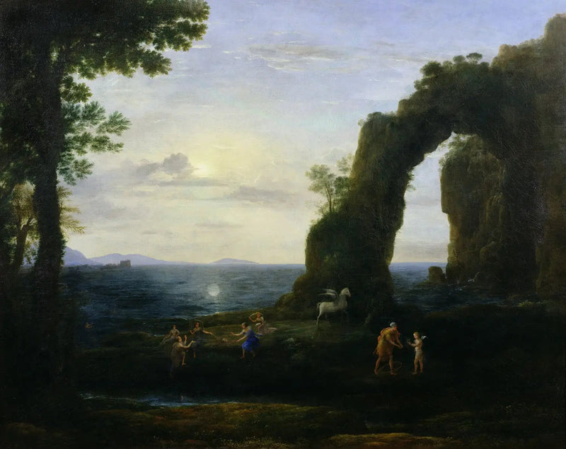 Utsikt över kusten med Perseus och korallens ursprung - Claude Lorrain