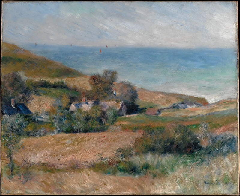 Utsikt över kusten nära Wargemont i Normandie - Pierre-Auguste Renoir