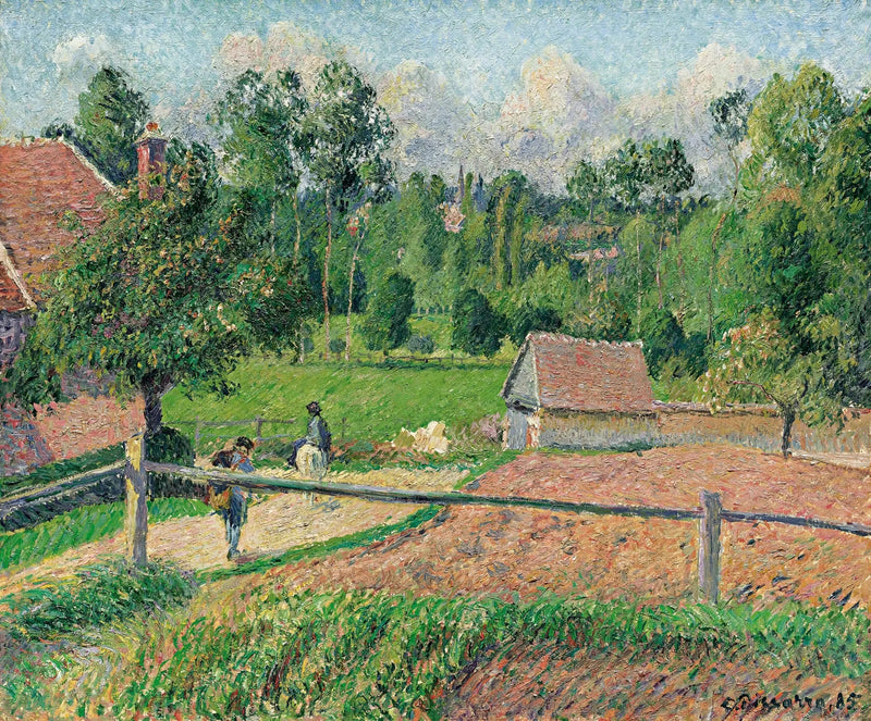 Utsikt från konstnärens fönster, Eragny - Camille Pissarro