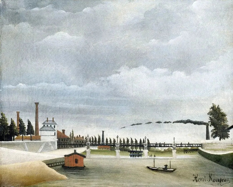 Vy av Passy-bron - Henri Rousseau