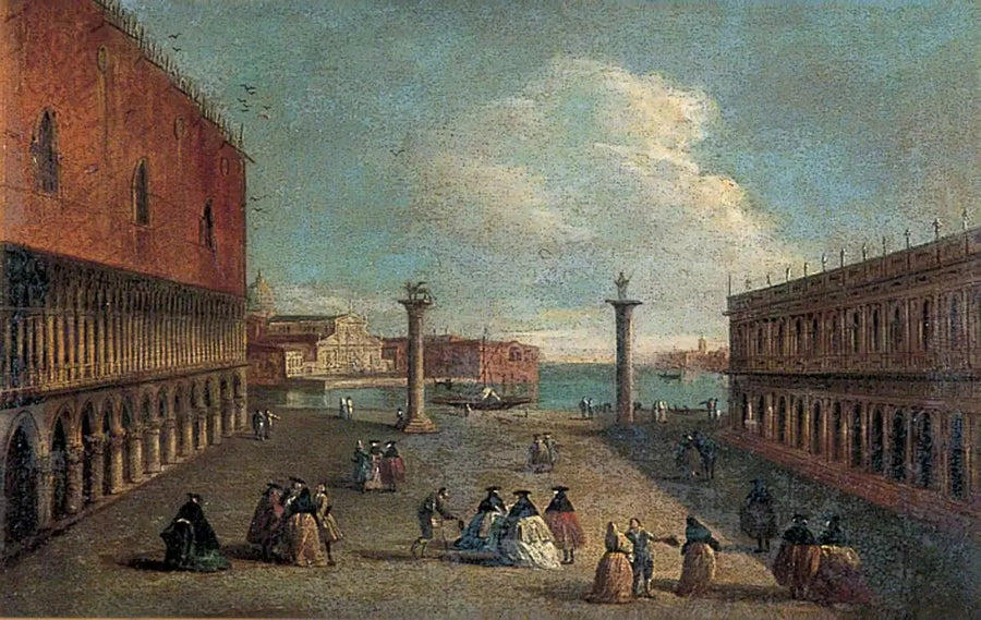 Vy av Piazzetta, Venedig - Canaletto