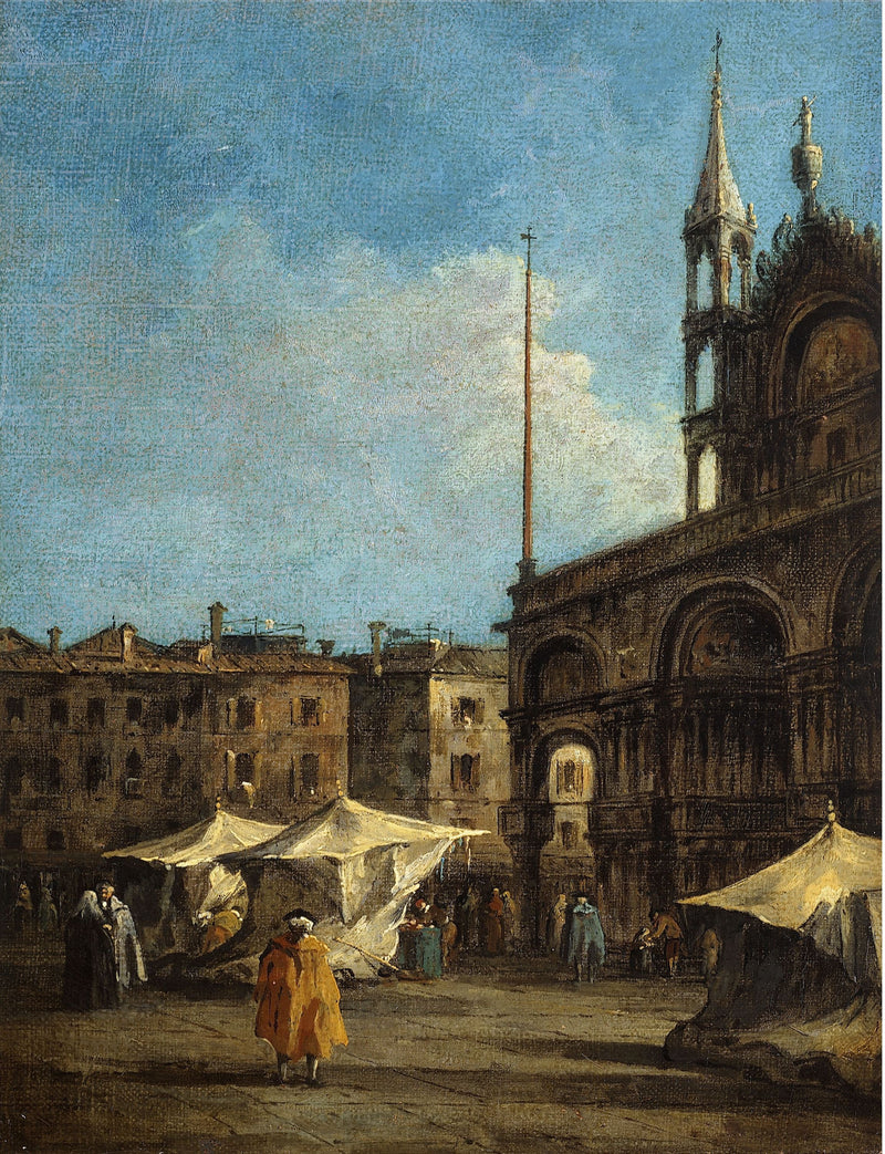 Vy av Sankt Markus platsen, i Venedig - Francesco Guardi