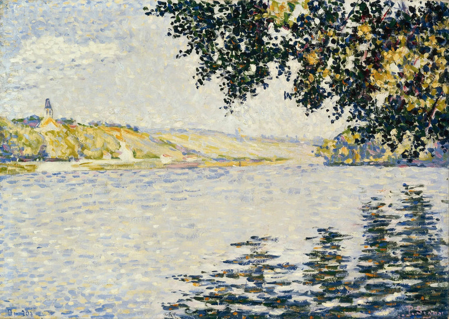 Utsikt över Seine i Herblay - Paul Signac