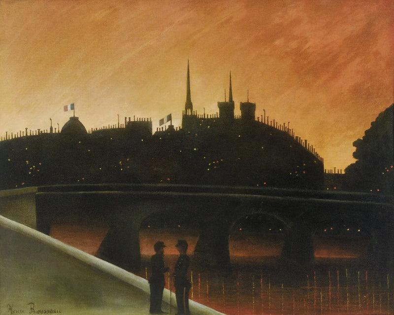 Vy över Île de la Cité, Paris - Henri Rousseau