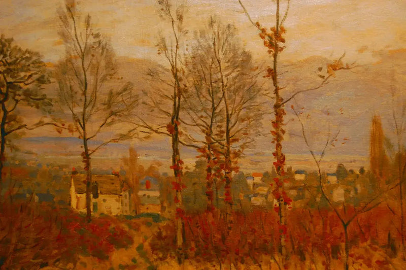 Utsikt över Louveciennes på hösten - Alfred Sisley