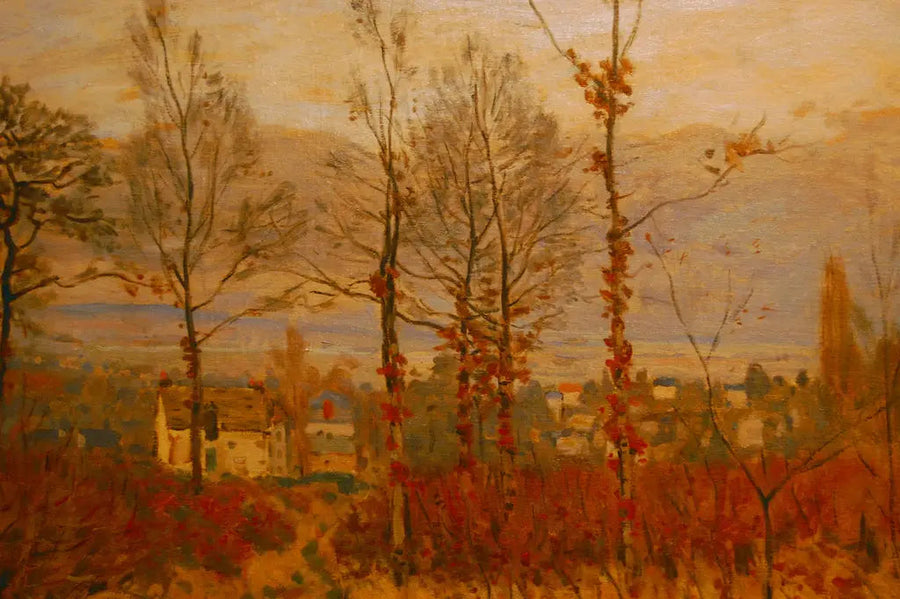 Utsikt över Louveciennes på hösten - Alfred Sisley