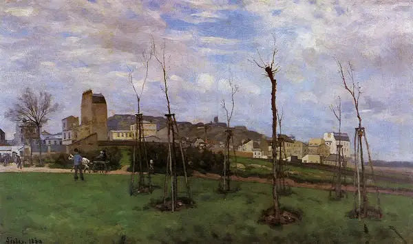 Utsikt över Montmartre, från Cité des Fleurs i Batignolles - Alfred Sisley
