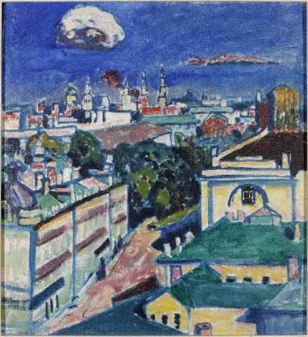 Utsikt över Moskva från fönstret i Kandinskys lägenhet på nr 1, Zoubovsky-torget - Vassily Kandinsky
