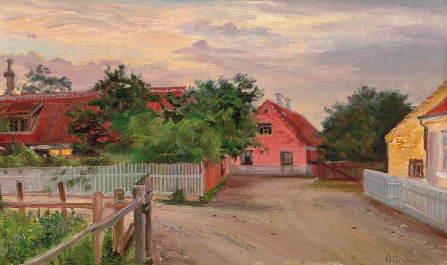 Gatubild från Skagen. - Anna Ancher