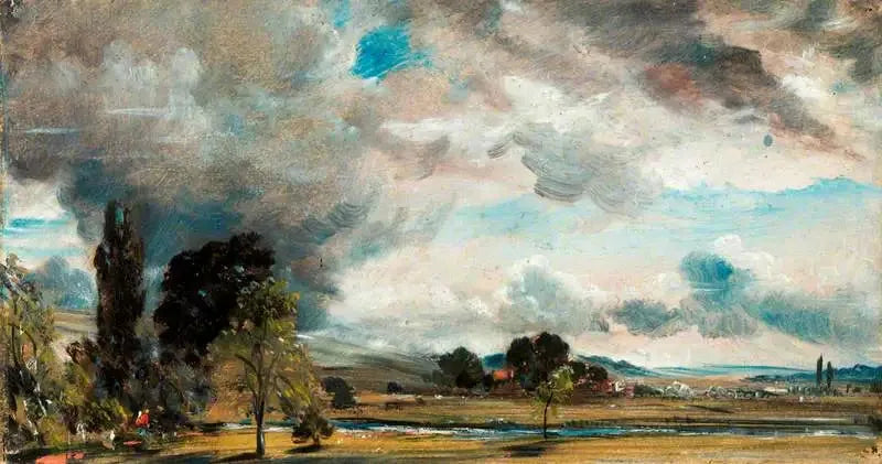 Vy över Salisbury från biblioteket i ärkediakonen Fishers hus - John Constable