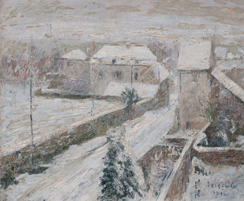 Triel under snö - Gustave Loiseau