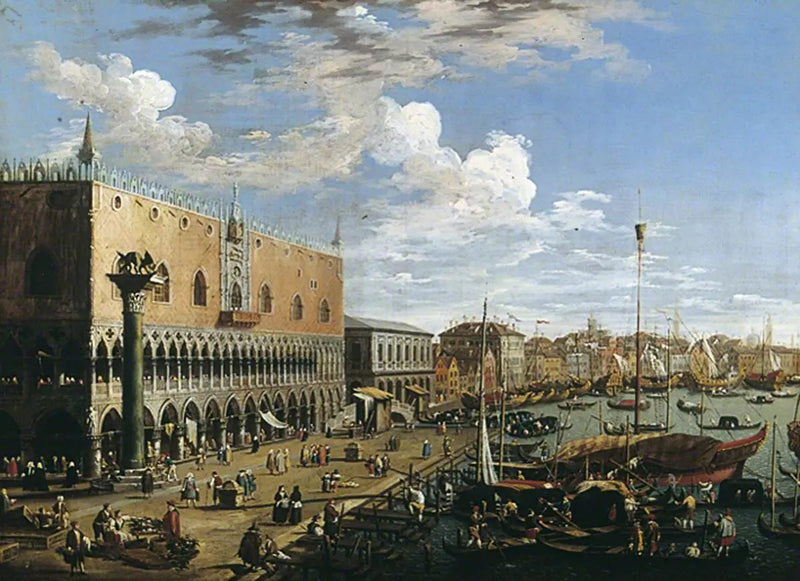 Vy över Venedig, Dogepalatset - Canaletto
