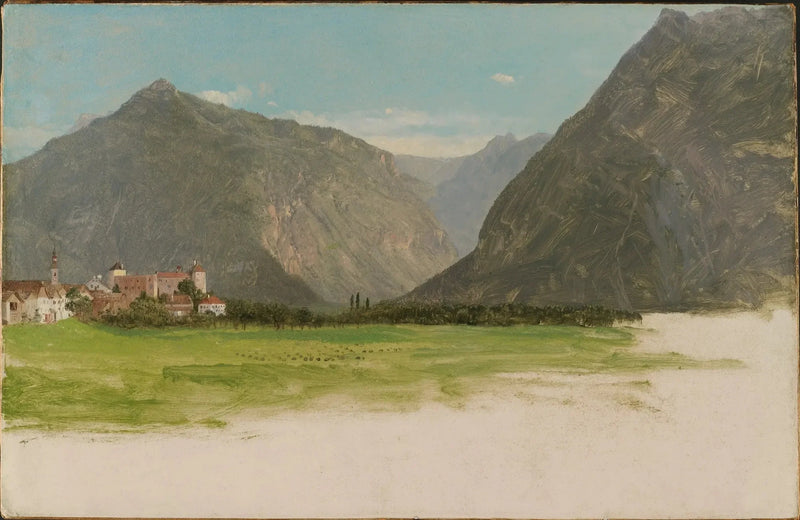 Vy över Wimmis, Simmental-dalen, Schweiz - Frederic Edwin Church