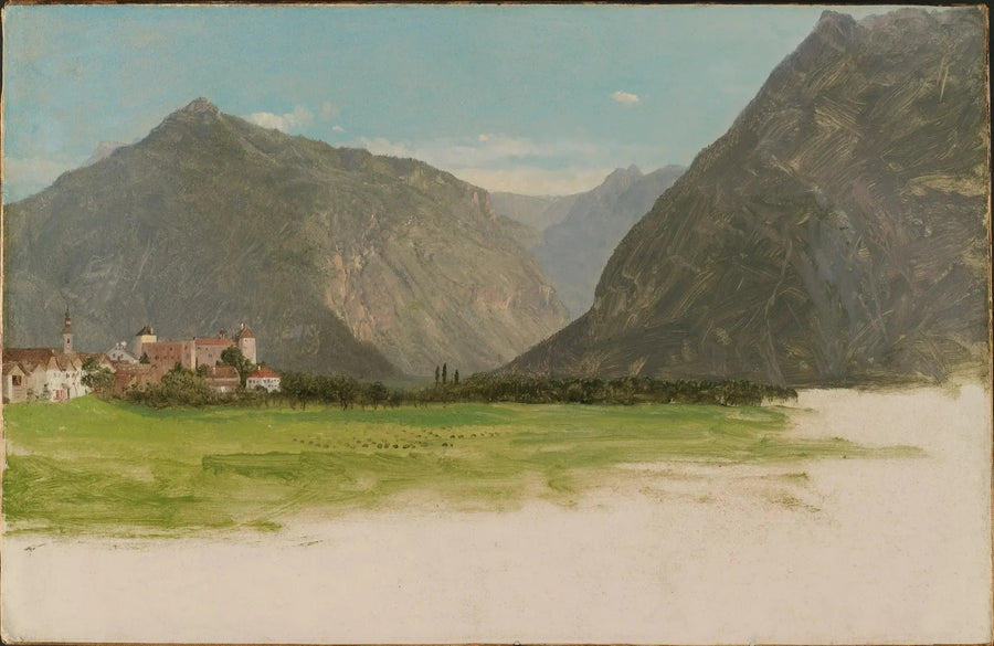 Vy över Wimmis, Simmental-dalen, Schweiz - Frederic Edwin Church