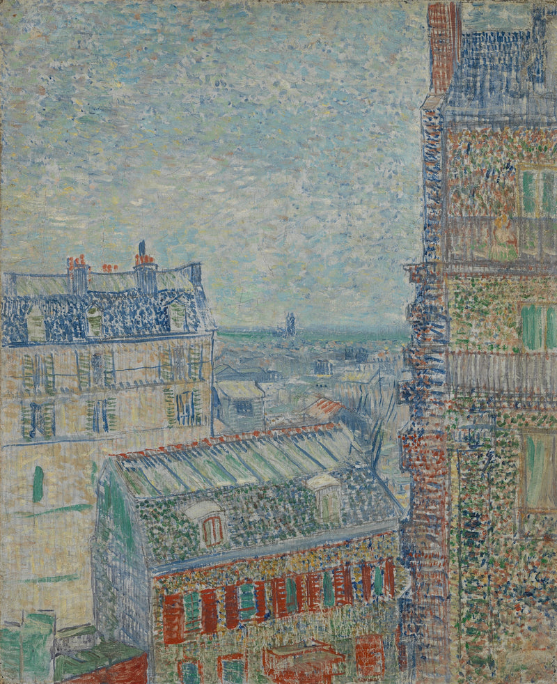 Vy över konstnärens rum, rue Lepic - Vincent van Gogh
