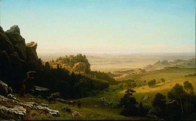 Utsikt från Wind River-bergen, Wyoming - Albert Bierstadt