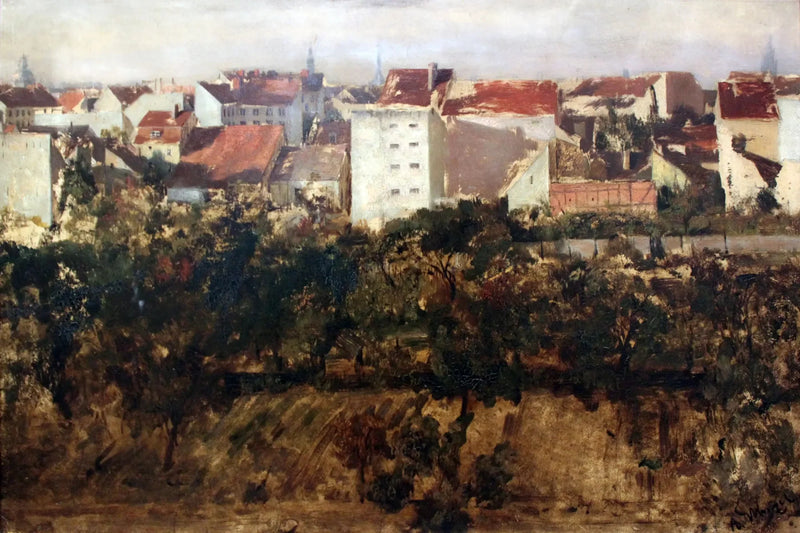 Vy av bakbyggnaderna - Adolph von Menzel