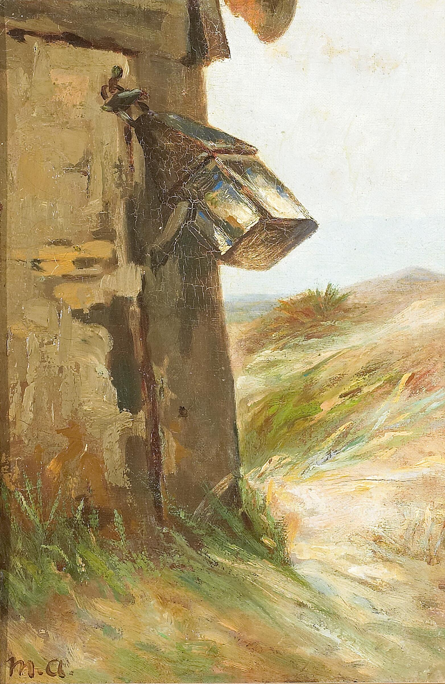 Vue des dunes et d'une lanterne sur une maison. - Michael Peter Ancher image 1 tableau peint à l’huile sur toile