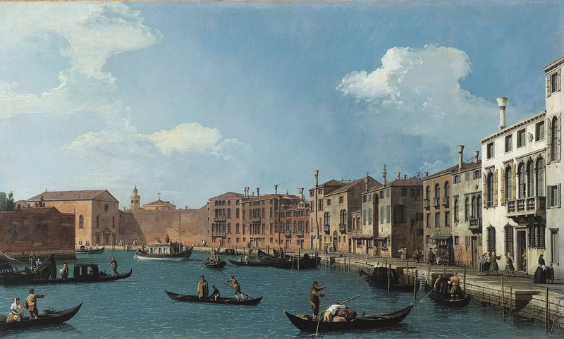 Vy över Santa Chiara-kanalen, Venedig - Canaletto