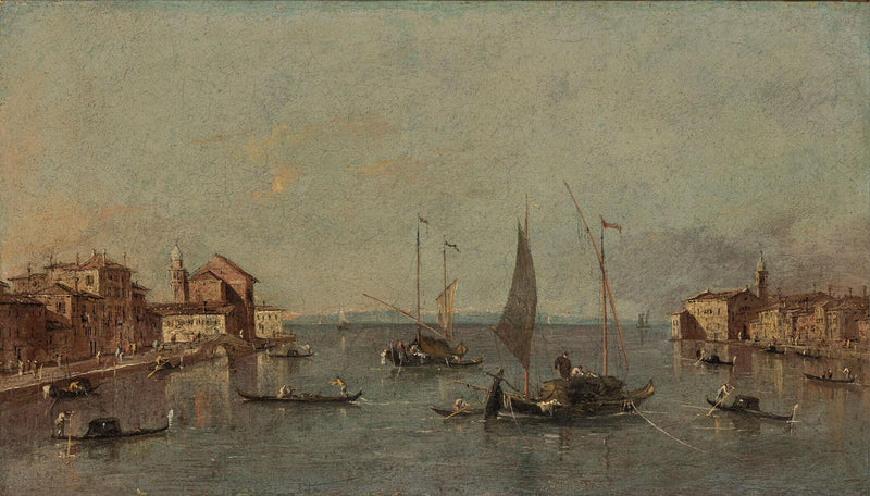 Vy av Canale della Giudecca, Venedig - Francesco Guardi