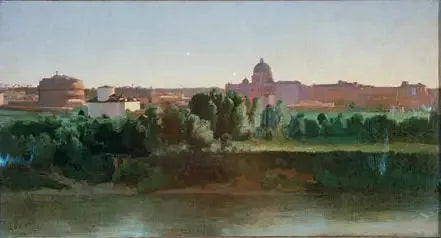 Vy av Saint-Ange slottet - Jean-Baptiste Camille Corot