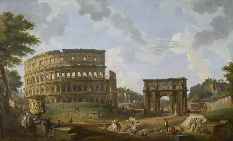 Vy av Colosseum - Giovanni Paolo Panini