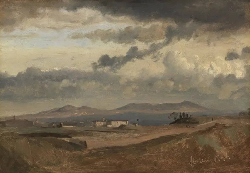 Utsikt över Sant'Onofrio-klostret på Janiculum, Rom - Jean-Baptiste Camille Corot