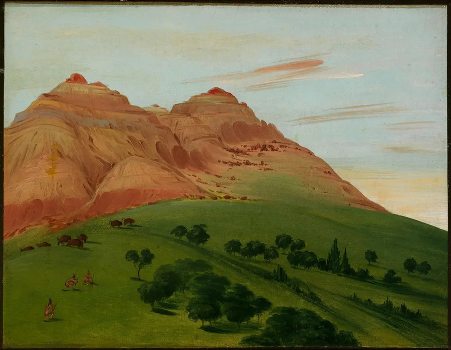 Vy av Grand Détour, 1900 mil ovanför Saint-Louis - George Catlin
