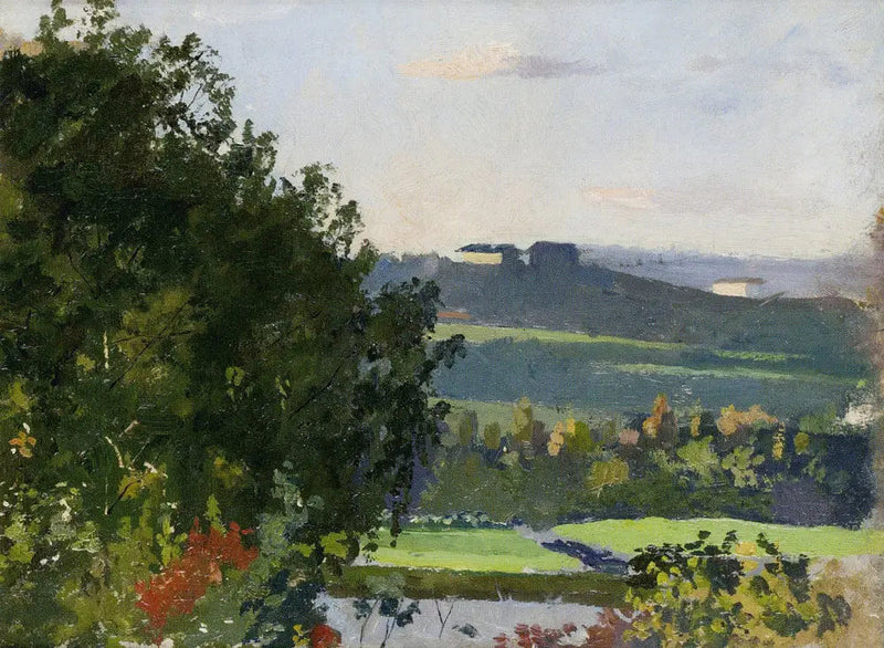 Utsikt över Grüner-trädgården - Edvard Munch