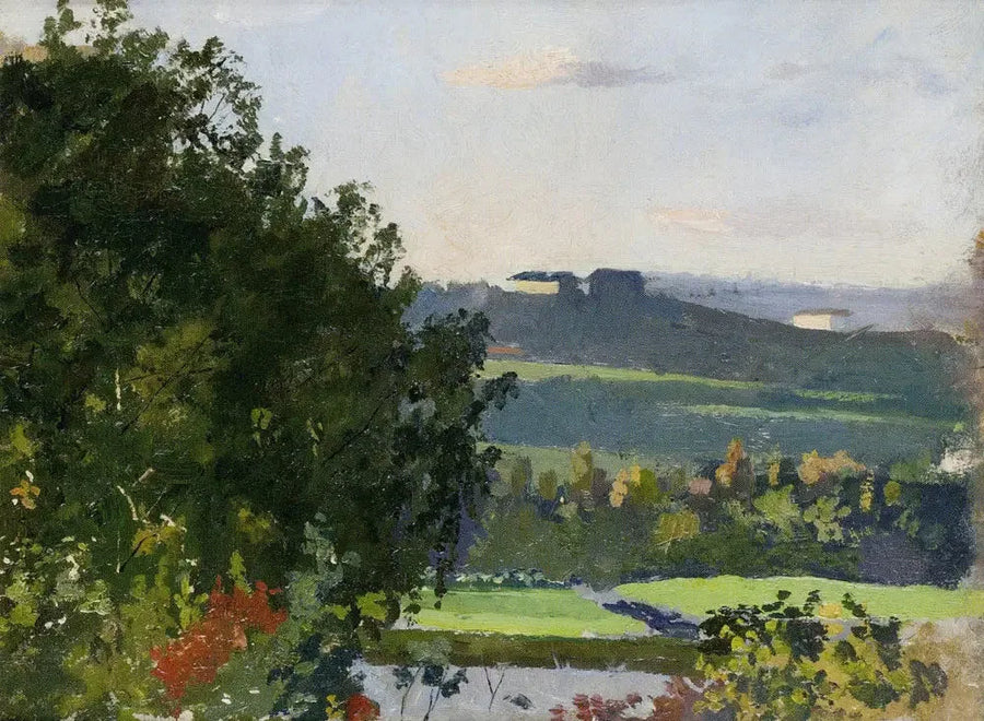 Utsikt över Grüner-trädgården - Edvard Munch