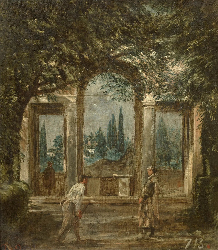 Utsikt över trädgården vid Villa Medici i Rom - Diego Velázquez