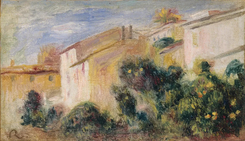 Utsikt över trädgården vid villan - Pierre-Auguste Renoir