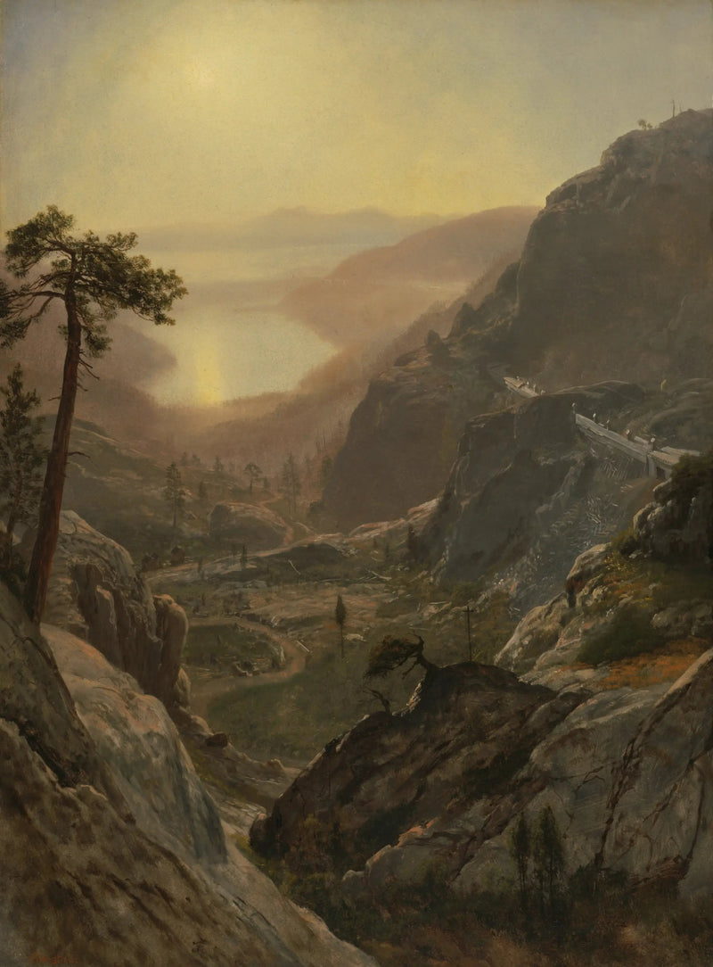 Utsikt över Donner-sjön, Kalifornien - Albert Bierstadt