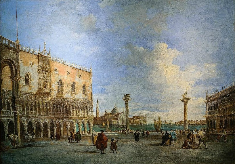 Vue du Palais des Doges à Venise. - Francesco Guardi - Alpha Reproduction