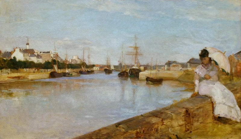 Utsikt över den lilla hamnen i Lorient - Berthe Morisot