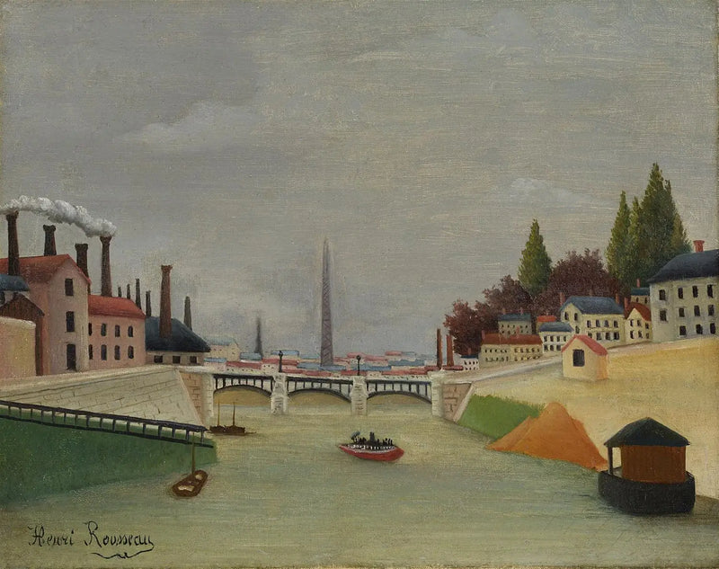 Vy över Grenelle-bron, Trocadéro - Henri Rousseau