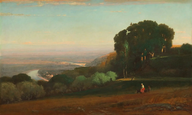 Utsikt över Tibern nära Perugia - George Inness