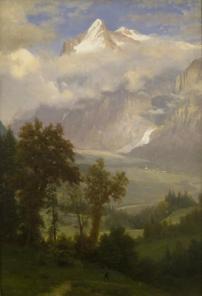 Utsikt över Wetterhorn från Grindelwald-dalen - Albert Bierstadt