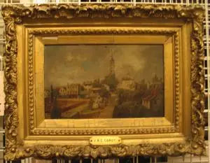 Vy av en stad - Jean-Baptiste Camille Corot