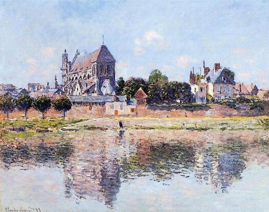 Vy över kyrkan i Vernon - Claude Monet